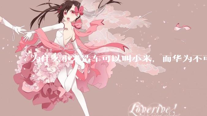 为什么小米造车可以叫小米，而华为不可以用华为品牌造车？