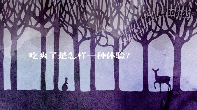 吃爽了是怎样一种体验？